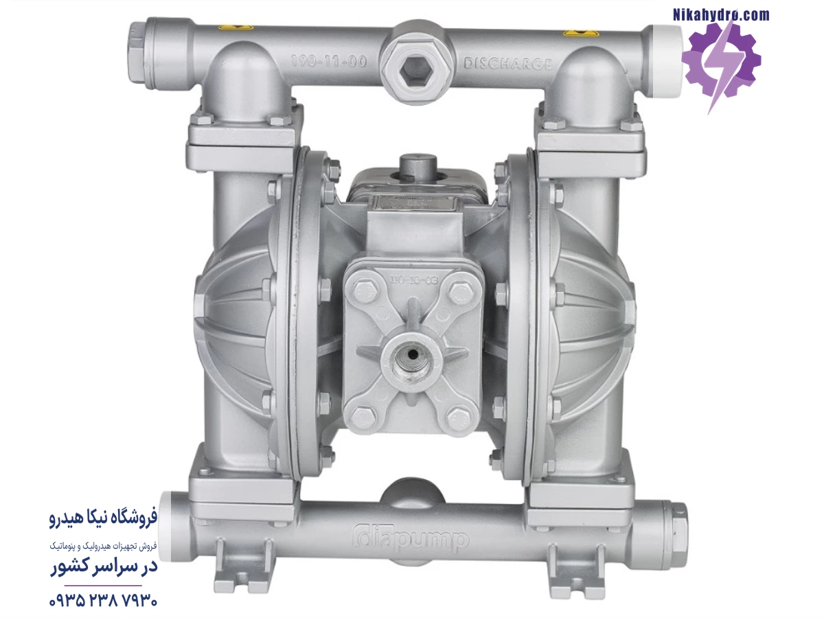 نمایی از پمپ دیافراگمی بدنه آلومینیومی دیا ترکیه سایز 1 اینچ