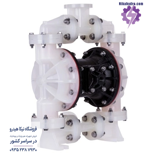 پمپ دیافراگمی 1 اینچ بدنه پلاستیکی با دیافراگم تفلون
