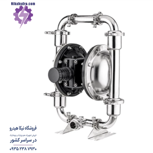 پمپ دیافراگمی هایژنیک سایز 2 اینچ دیا ترکیه بدنه استیل  پنوماتیکی