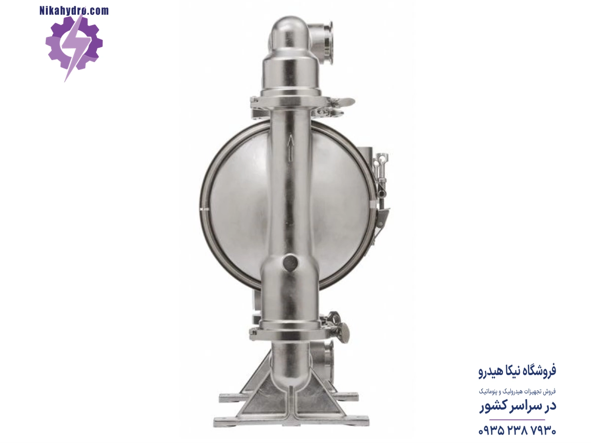 پمپ بدنه استیل 3/4 اینچ پمکار ترکیه ضد انفجار با دیافراگم تفلون