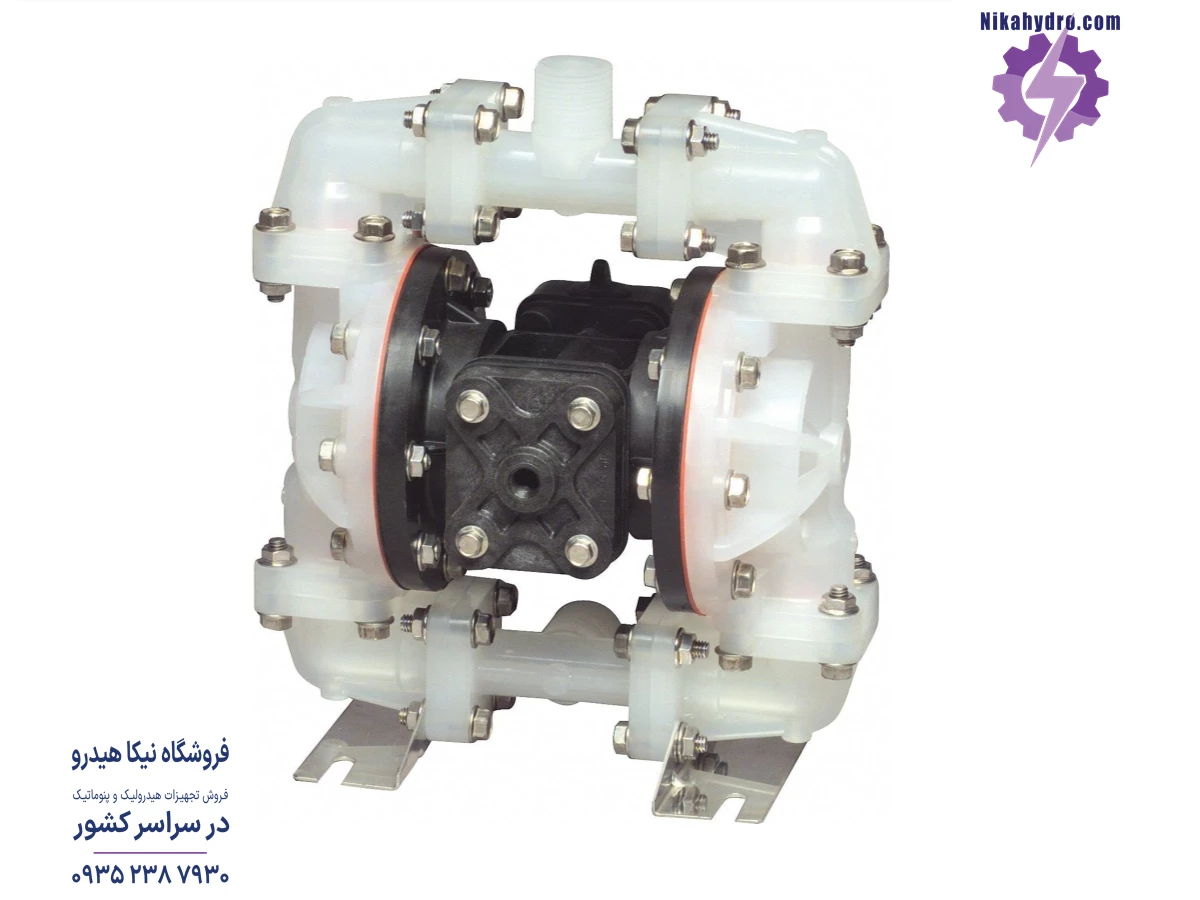 پمپ دیافراگمی پمکار مدل PK05 PP/N دیافراگم لاستیکی با بدنه پلاستیکی ساخت کشور ترکیه