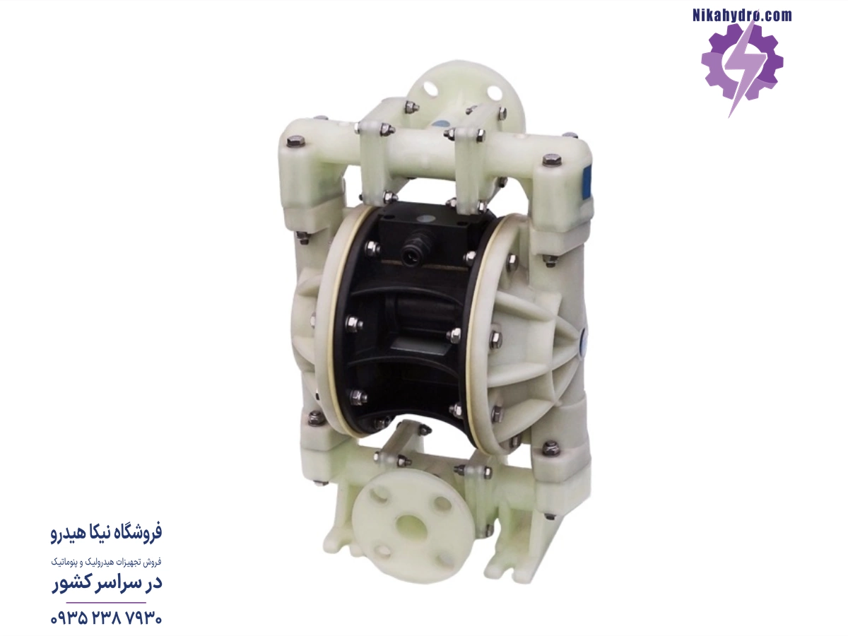 پمپ دیافراگمی بدنه پلی پروپیلن با دیافراگمی نئوپرن ورود و خروج 3/4 اینچی
