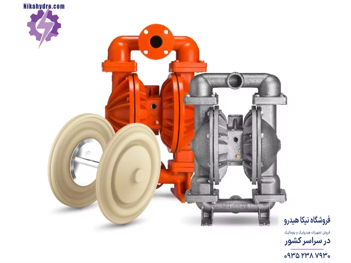 پمپ های دیافراگمی با بدنه آلومینیومی و دیافراگم های تفلونی