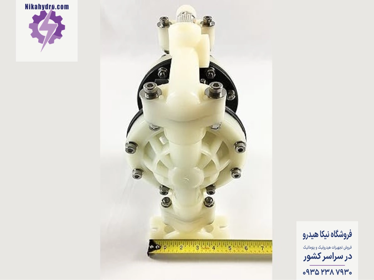 نمای جانبی پمپ دیافراگمی پمکار مدل PK05 PPS